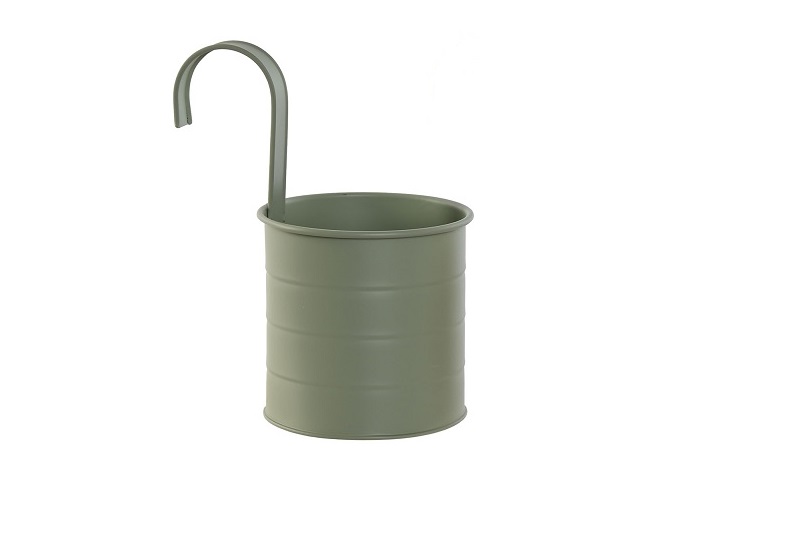 MACETERO METAL 11,5X11,5X21CM VERDE